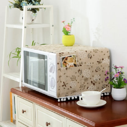 ELECTROPRIME Cotton Linen Universal Microwave Oven Dustproof Storage Cover(Grey Dandelion)