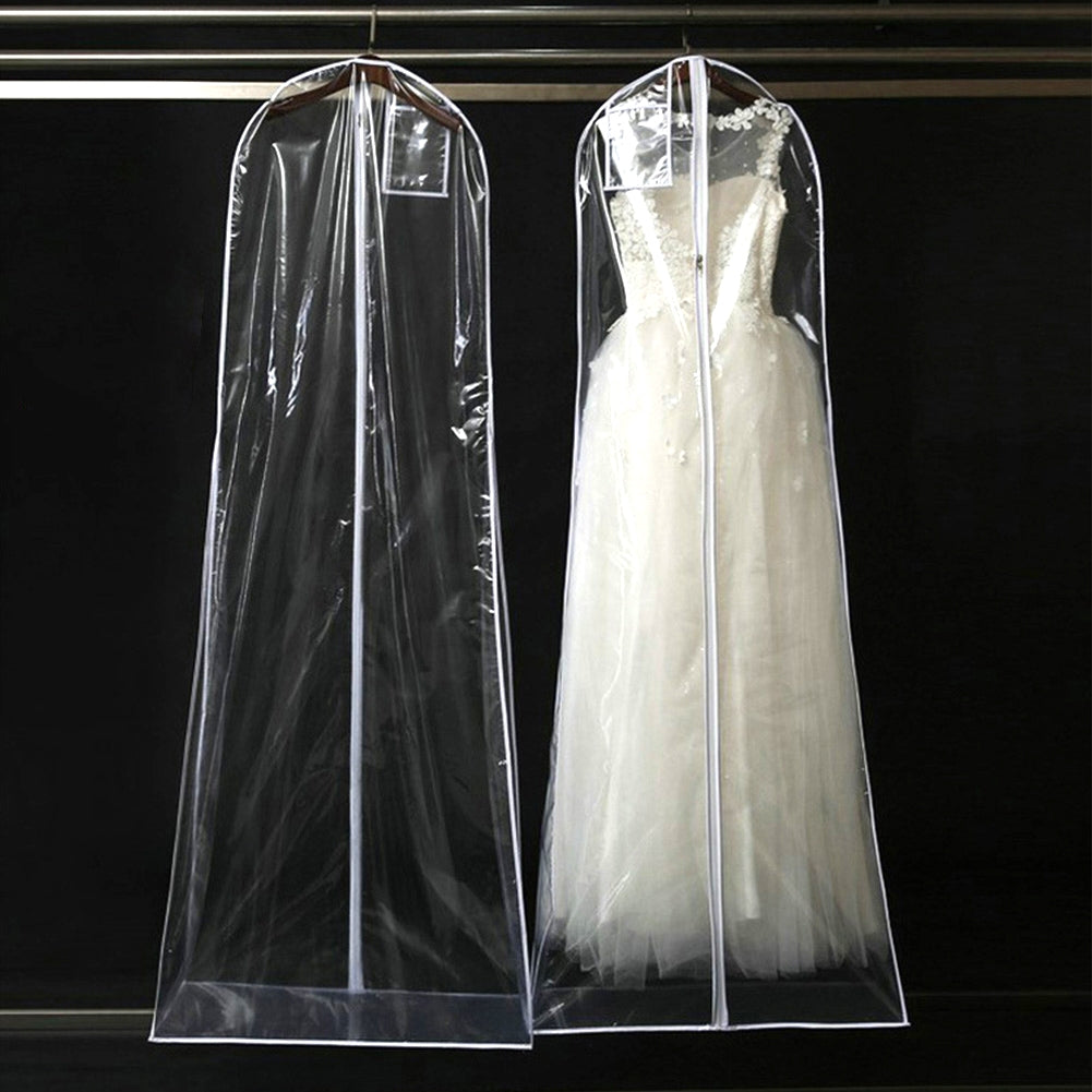 ELECTROPRIME Transparent Coat Wedding Dress Gown Protective Cover Dust Cover Storage Bag