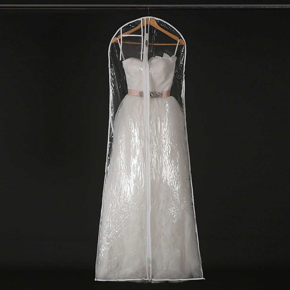 ELECTROPRIME Transparent Coat Wedding Dress Gown Protective Cover Dust Cover Storage Bag