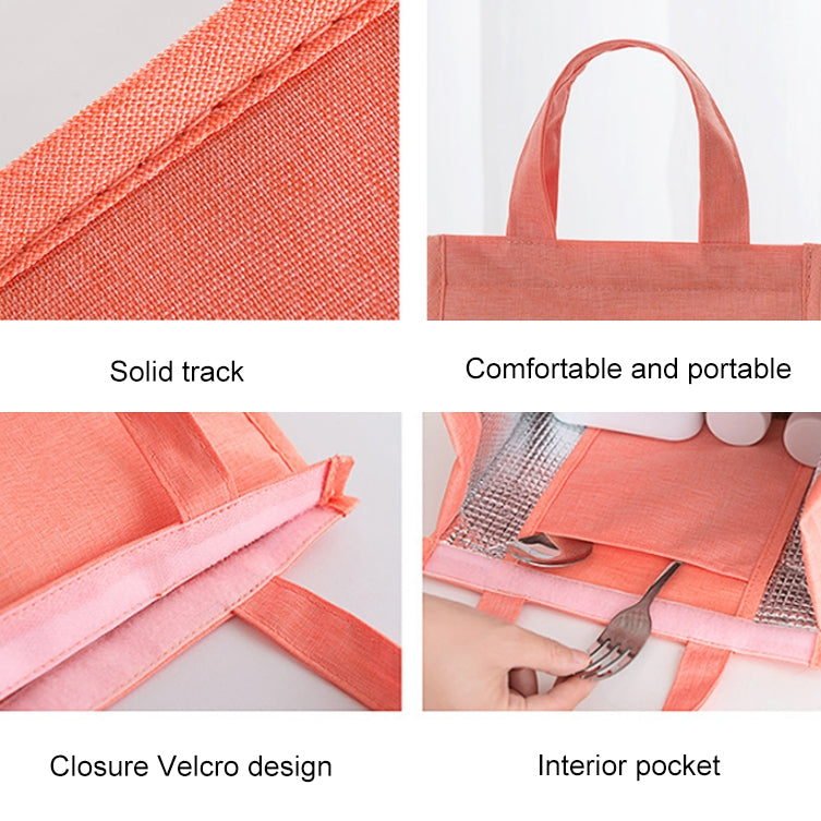 ELECTROPRIME Portable Lunch Picnic Portable Food Insulation Storage Bag, Size:S  20x23x14cm(Orange)