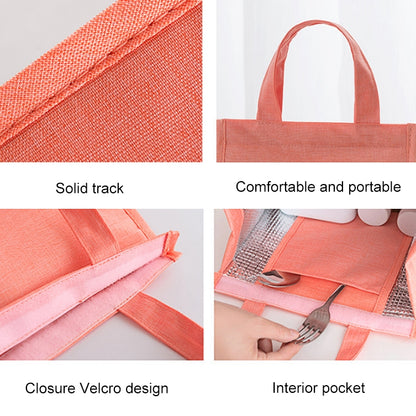 ELECTROPRIME Portable Lunch Picnic Portable Food Insulation Storage Bag, Size:S  20x23x14cm(Orange)