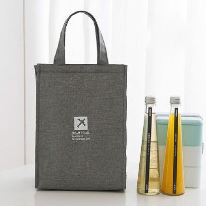 ELECTROPRIME Portable Lunch Picnic Portable Food Insulation Storage Bag, Size:S  20x23x14cm(Grey)
