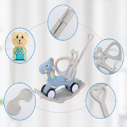 ELECTROPRIME Baby Rocking Chair Baby Rocking Horse Wooden Multifunctional Musical Ride On Toys(Green)