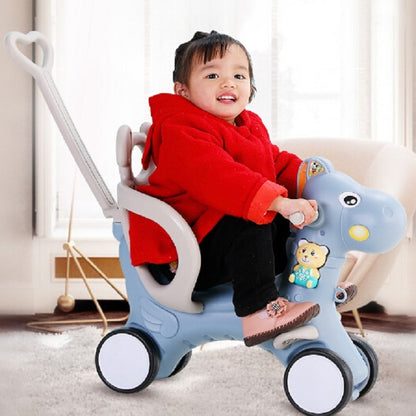 ELECTROPRIME Baby Rocking Chair Baby Rocking Horse Wooden Multifunctional Musical Ride On Toys(Green with Dinner Plate)