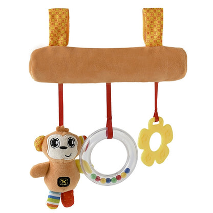 ELECTROPRIME Baby Stroller Cartoon Animal Pendant Cradle Ornament Hanging Rattle(Orange Monkey Bed Hanging)