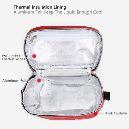 ELECTROPRIME Feeding Bottle Insulation Bags Baby Diaper Stroller Cooler Changing Bags(Gray)
