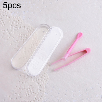 ELECTROPRIME 5pcs Portable Contact Lens Special Tweezer and Stick Set Travel Kit(Red)
