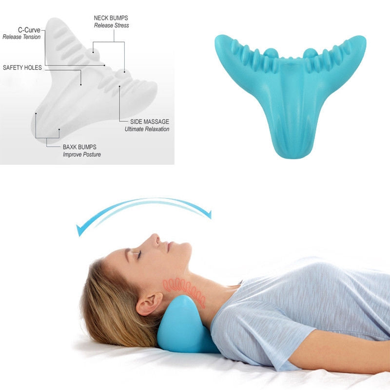 ELECTROPRIME Acupressure Massage Pillow C-Rest Neck Cervical Shoulder Muscle Relaxer High Density Memory Foam Pillow Tools