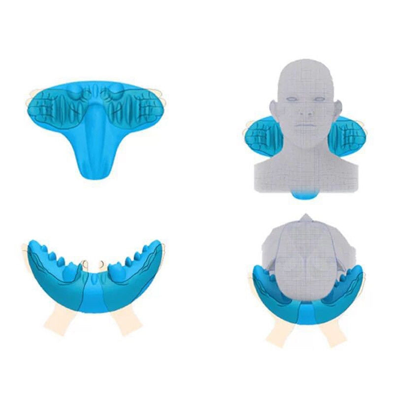 ELECTROPRIME Acupressure Massage Pillow C-Rest Neck Cervical Shoulder Muscle Relaxer High Density Memory Foam Pillow Tools