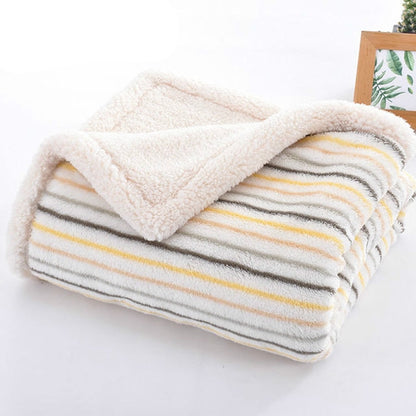ELECTROPRIME Winter Thick Double Layer Printed Lambskin Children Blanket Bedding, Size:100x150cm