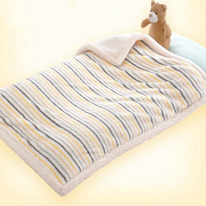 ELECTROPRIME Winter Thick Double Layer Printed Lambskin Children Blanket Bedding, Size:100x150cm