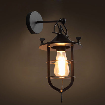 ELECTROPRIME Creative Dock Retro Iron Restaurant Balcony Corridor Bedside Wall Lamp without Bulbs