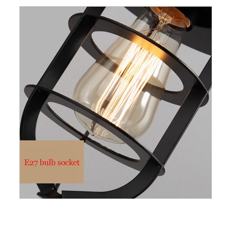 ELECTROPRIME Creative Dock Retro Iron Restaurant Balcony Corridor Bedside Wall Lamp without Bulbs