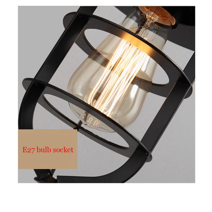 ELECTROPRIME Creative Dock Retro Iron Restaurant Balcony Corridor Bedside Wall Lamp without Bulbs