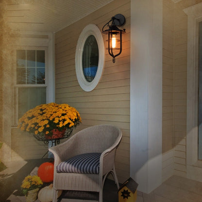 ELECTROPRIME Creative Dock Retro Iron Restaurant Balcony Corridor Bedside Wall Lamp without Bulbs