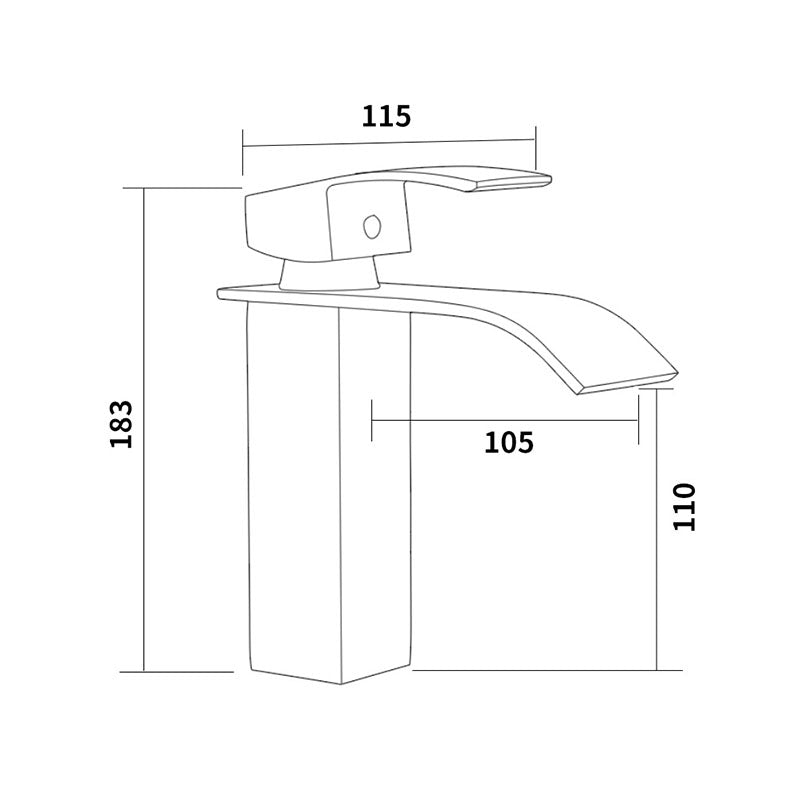 ELECTROPRIME KOEN Waterfall Bathroom Faucet Sinks Mixer Tap Cold And Hot Water Tap