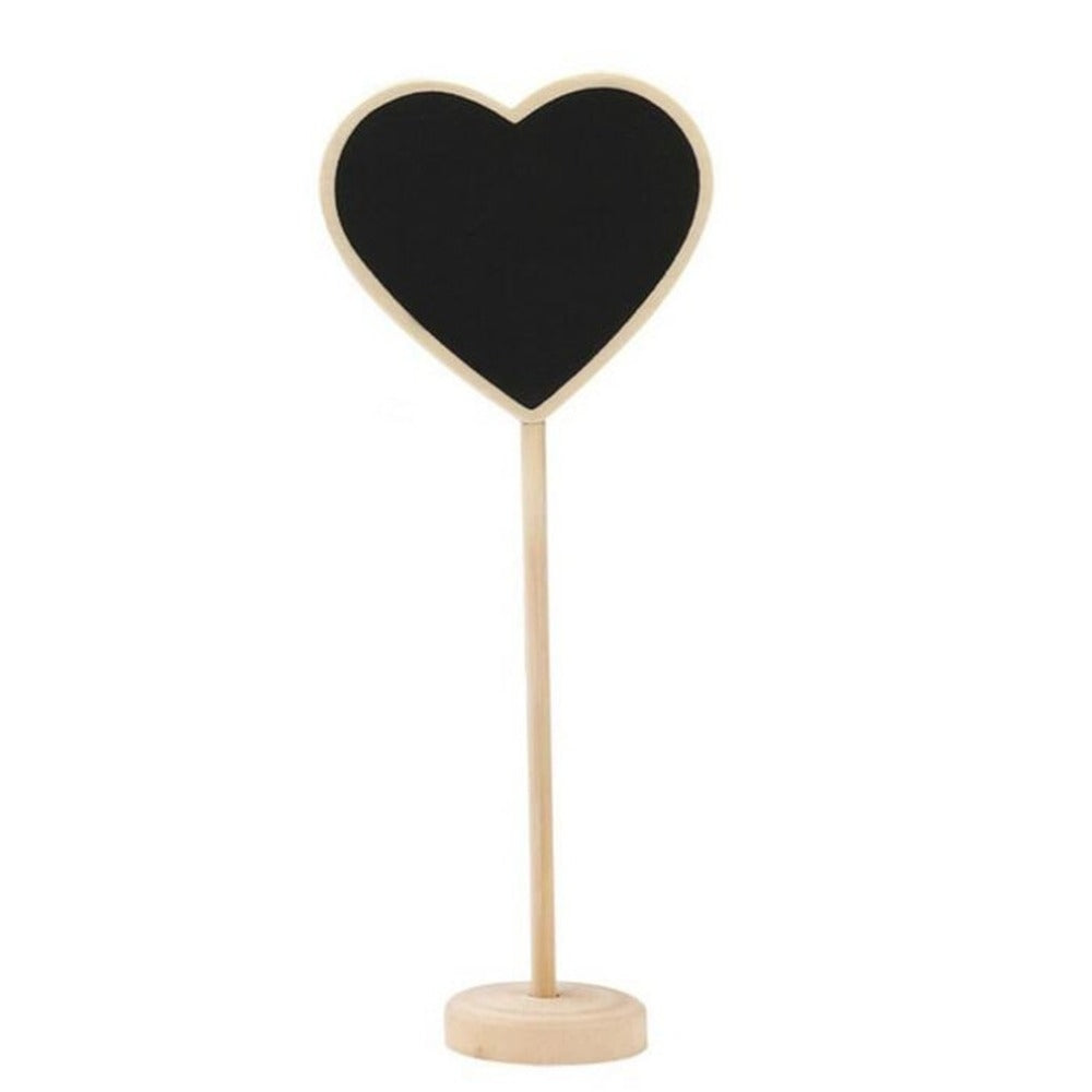 ELECTROPRIME 10 PCS Wooden Blackboard Chalkboard Mini Message Notice Board Table Wedding Party Decoration