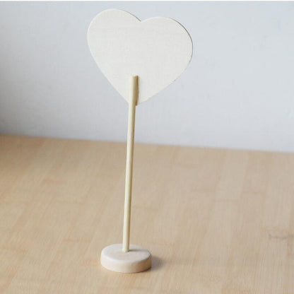 ELECTROPRIME 10 PCS Wooden Blackboard Chalkboard Mini Message Notice Board Table Wedding Party Decoration