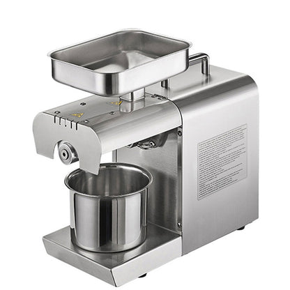 ELECTROPRIME Seed Oil Press Extrator Stainless Steel Commercial Home Automatic Peanut Coconut Sesame Oil Press Machine 40x36.5x16cm, CN Plug