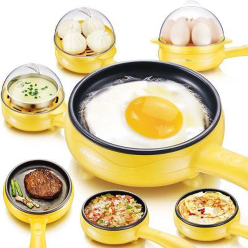ELECTROPRIME Multifunction Mini  Non-Stick Frying Pan Boiler Steamer Cooker Poached Eggpot(Blue double storey package)
