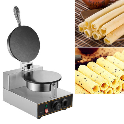 ELECTROPRIME Stainless Steel Single-head Egg Roll Machine Ice Cream Crisp Egg Roller, Size:320x250x178cm