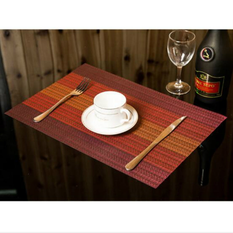 ELECTROPRIME 2 PCS Home Table Cup Mat Creative Decor Coffee Drink Placemat Tableware, Size: 45x30cm(Red)