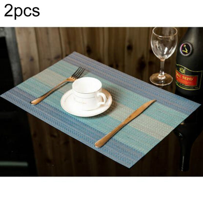 ELECTROPRIME 2 PCS Home Table Cup Mat Creative Decor Coffee Drink Placemat Tableware, Size: 45x30cm(Sky Blue)