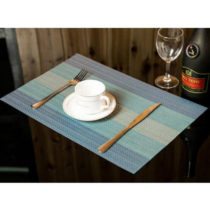 ELECTROPRIME 2 PCS Home Table Cup Mat Creative Decor Coffee Drink Placemat Tableware, Size: 45x30cm(Sky Blue)