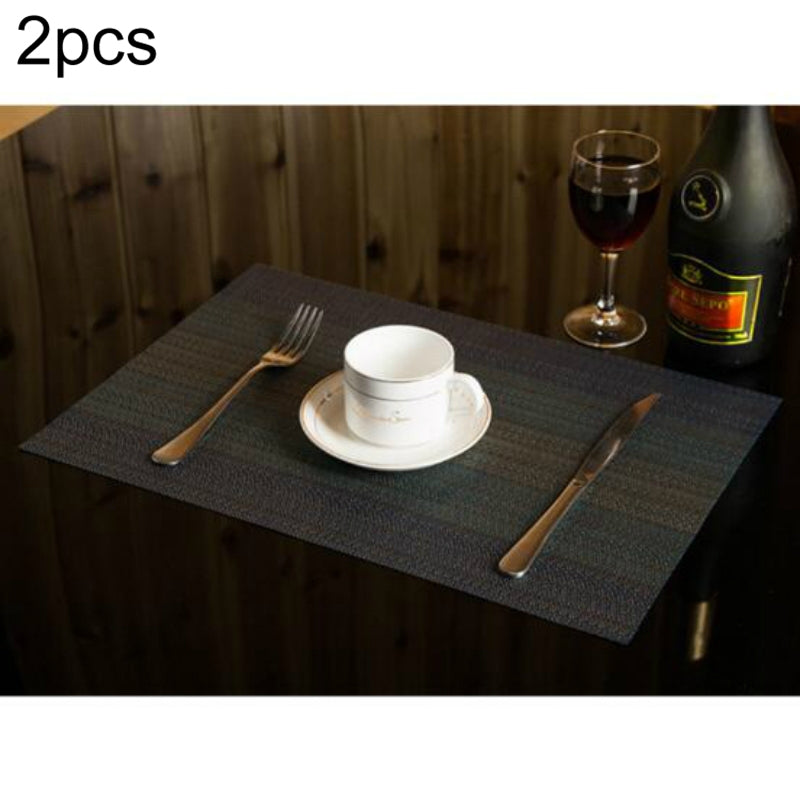 ELECTROPRIME 2 PCS Home Table Cup Mat Creative Decor Coffee Drink Placemat Tableware, Size: 45x30cm(Dark Blue)