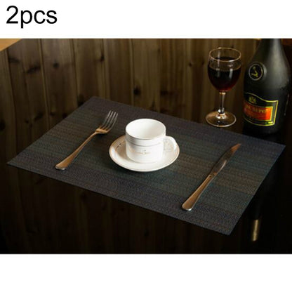 ELECTROPRIME 2 PCS Home Table Cup Mat Creative Decor Coffee Drink Placemat Tableware, Size: 45x30cm(Dark Blue)