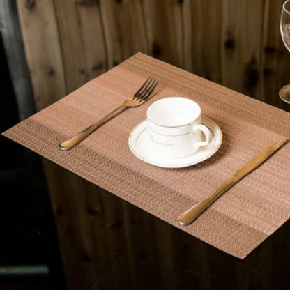 ELECTROPRIME 2 PCS Home Table Cup Mat Creative Decor Coffee Drink Placemat Tableware, Size: 45x30cm(Dark Blue)