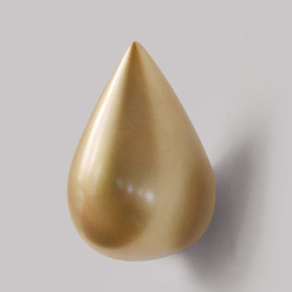 ELECTROPRIME Creative Water Droplets Wall Hooks Home Decoration Resin Mural 3D Coat Hook Single Hooks Wall Hanger, Size:Big Size(Gold)