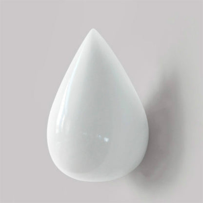 ELECTROPRIME Creative Water Droplets Wall Hooks Home Decoration Resin Mural 3D Coat Hook Single Hooks Wall Hanger, Size:Big Size(White)