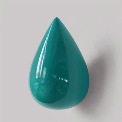ELECTROPRIME Creative Water Droplets Wall Hooks Home Decoration Resin Mural 3D Coat Hook Single Hooks Wall Hanger, Size:Small Size(Green)