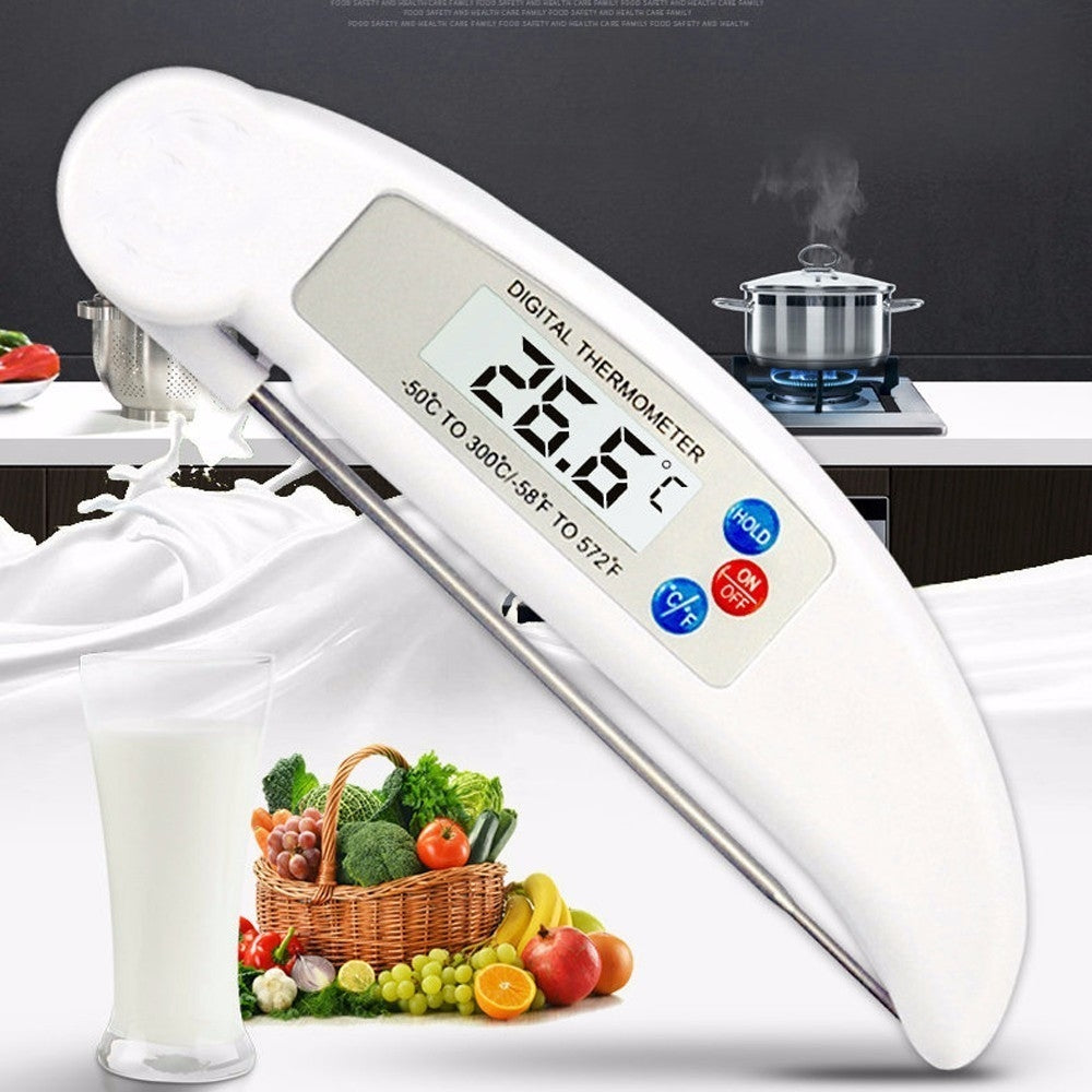 ELECTROPRIME Folding Meat Thermometer Digital Kitchen Thermometer Food Cooking BBQ Probe, Random Color Delivery