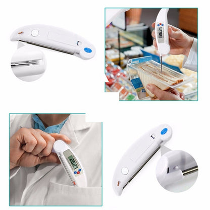 ELECTROPRIME Folding Meat Thermometer Digital Kitchen Thermometer Food Cooking BBQ Probe, Random Color Delivery