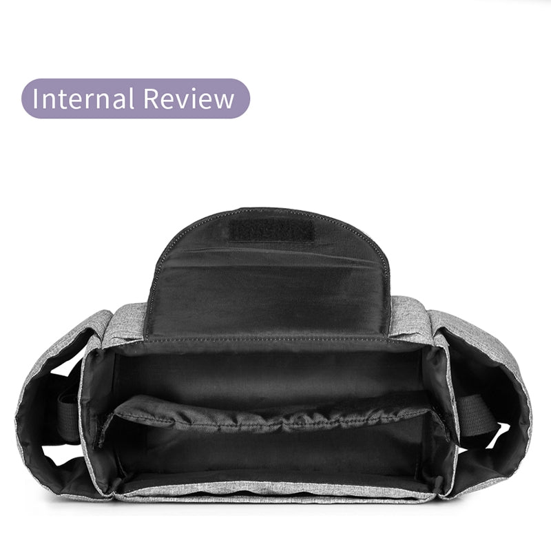 ELECTROPRIME Baby Stroller Bags Large Capacity Mummy Nappy Bag Multifunction Travel Diaper Bag Maternity Nursing Hanging Storage Bag(Gray)