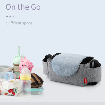 ELECTROPRIME Baby Stroller Bags Large Capacity Mummy Nappy Bag Multifunction Travel Diaper Bag Maternity Nursing Hanging Storage Bag(Gray)