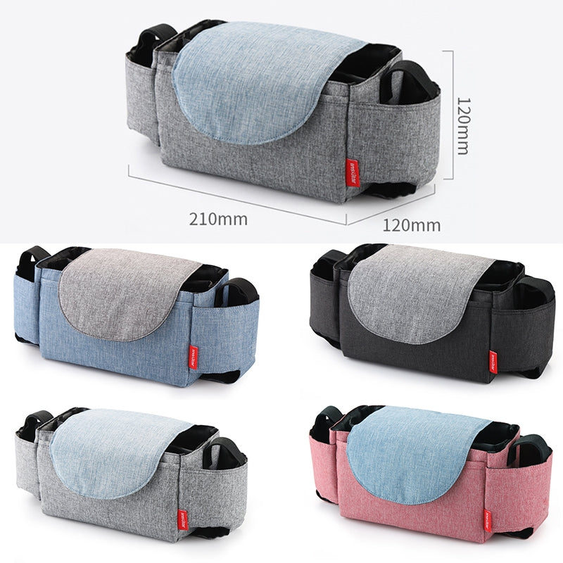 ELECTROPRIME Baby Stroller Bags Large Capacity Mummy Nappy Bag Multifunction Travel Diaper Bag Maternity Nursing Hanging Storage Bag(Black)
