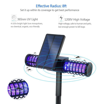 ELECTROPRIME Solar Mosquito Killer Outdoor Waterproof Garden Light Villa Outdoor Mosquito Trap