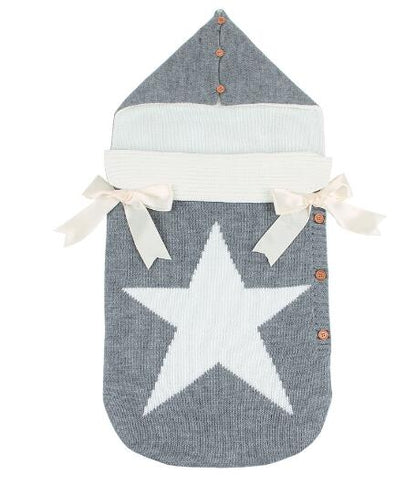 ELECTROPRIME Newborns Five Star Knitted Sleeping Bags Winter, Color: Gray