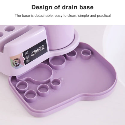 ELECTROPRIME Qijiu Household Bathroom Double Drain Mouth Mug Toothbrush Holder Creative Multi-function Rack(Purple)