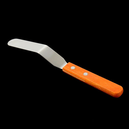 ELECTROPRIME 15cm Stainless Steel Cream Spatula Cake Silk Flower Scraper Baking Tool, Specification: 4 inch