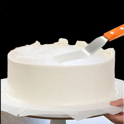 ELECTROPRIME 15cm Stainless Steel Cream Spatula Cake Silk Flower Scraper Baking Tool, Specification: 4 inch