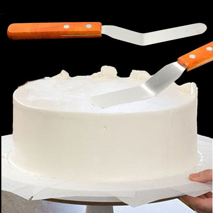 ELECTROPRIME 15cm Stainless Steel Cream Spatula Cake Silk Flower Scraper Baking Tool, Specification: 4 inch