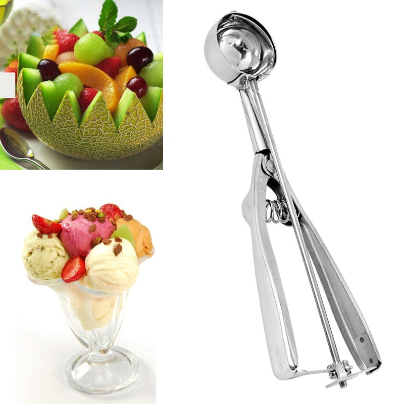 ELECTROPRIME Thick Stainless Steel Ice Cream Spoon Fruit Digging Spoon 4cm