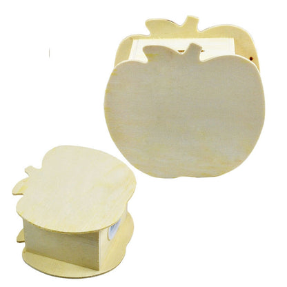 ELECTROPRIME Lovely Creative Child DIY Wooden Apple Hand Painted Piggy Bank, Size: 10x5.6x9.5cm