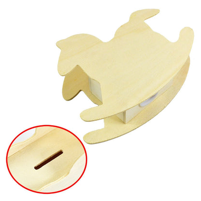 ELECTROPRIME Lovely Child DIY Wooden Trojan Piggy Bank, Size: 14.8x11cm