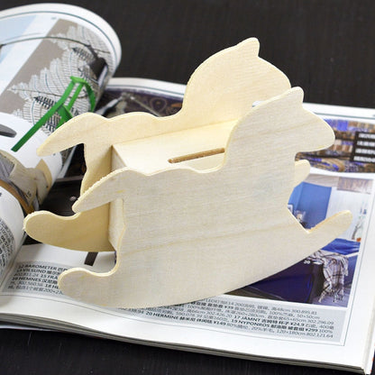 ELECTROPRIME Lovely Child DIY Wooden Trojan Piggy Bank, Size: 14.8x11cm