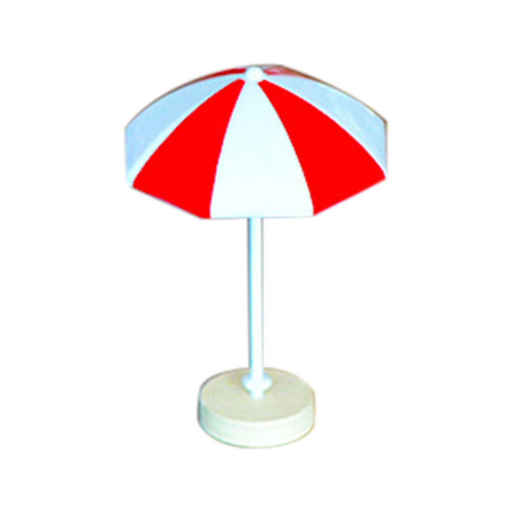 ELECTROPRIME 2 PCS Miniature Sun Umbrella DIY Home Garden Decoration Cute Umbrella Table Ornament Handicrafts, Size:L(Red)
